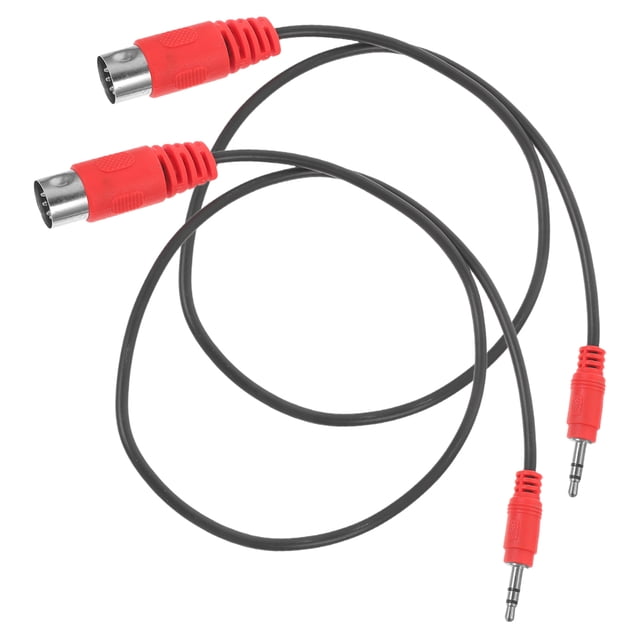 Raindrops 2Pack Electric Guitar Cable Audio Cable Adapter Copper Red 90 Degree Angled Design Back to School