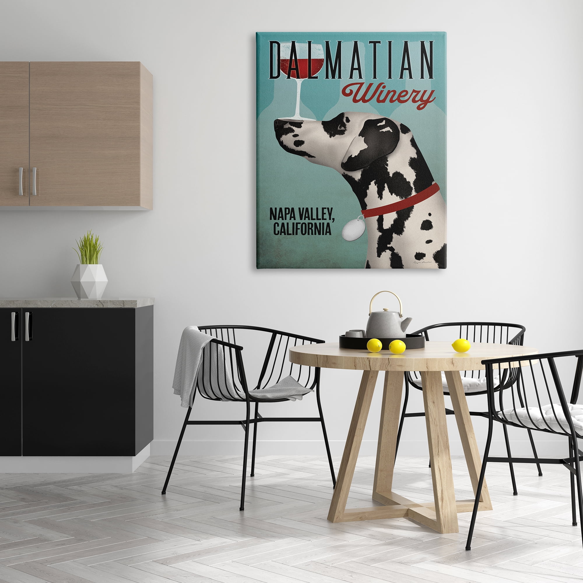 Stupell Industries Vintage Dalmatian Winery Animals & Insects Painting Gallery Wrapped Canvas Print Wall Art, 36 x 48