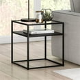 thumbnail image 6 of Home Square 20" Metal and Glass Side Table in Black Bronze - Set of 2, 6 of 9