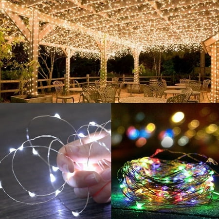 66FT 20M Waterproof Solar Powered 200 LED Copper Wire Light String Fairy Outdoor Garden Party Light String Decoration Light