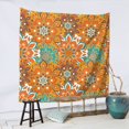 thumbnail image 3 of YFYANG Orange Vintage Mandala Pattern Tapestry, Bedroom Dormitory Living Room Decoration Tapestrys Wall Hanging , 59 x 59 in, 3 of 9