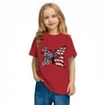 thumbnail image 5 of Toddler Casual Patriotic Tshirts Cotton Tee Shirts 4th of July USA Flag Graphic Tees Summer Cute T-Shirts Red， 5 Years, 5 of 7