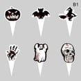thumbnail image 1 of 6pcs Halloween Cupcake Wraps Cake Toppers Label Marking for Food Sandwich Muffin, 1 of 4