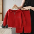 thumbnail image 4 of Girls Knit Sweater Hat Pants Outfits Set Casual Fall Winter Clothes Two Piece Coordinated Warm Soft Comfortable, 4 of 4