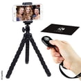 thumbnail image 1 of WINGOMART Flexible Cell Phone Tripod with Bluetooth Remote Control, Black, 1 Pack, 1 of 5