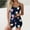 Dark Blue, variant on Juslio Ladies Pajamas Sleeveless Homewear Print Halter Tank Tops and Elastic Waist Shorts Fashion 2 Piece Matching Pajamas Sets L