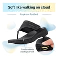 thumbnail image 5 of FitVille Wide Flip Flops for Women with Arch Support Women Beach Flip Flops Pool Slippers Non Slip, Jet Black, 5 of 8