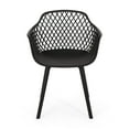thumbnail image 4 of Christopher Knight Home  Poppy Outdoor Modern Dining Chair (Set of 2) Black 23.20" W x 21.00" L x 32.00" H, 4 of 5