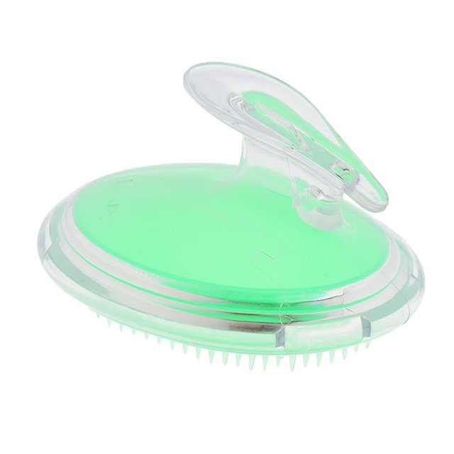 Masajeador de cuero cabelludo de mano, anti-cepillado, exfoliante, peine masajeador, cepillo rojo Verde