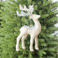thumbnail image 3 of 3-Piece Champagne Christmas Ornaments Christmas Tree Decorations Glitter Deer Ornaments, 3 of 5