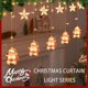 thumbnail image 3 of Cortina de luces Led para decoración navideña, colgante de copos de nieve de Papá Noel, cadena de luces para decoración navideña, 2023, 3 of 4