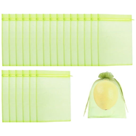 100 Pcs 8x12 inch Lightweight Breathable Organza, Plant Protection Mesh Pouches, Garden Fruit Gardening Care Sacks