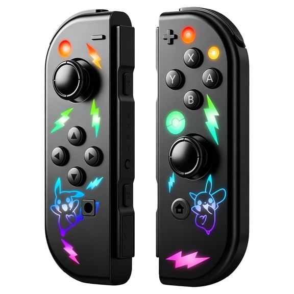 Switch Joypad Replacement Controller,Wireless Controllers Compatible with Switch/Oled/Lite with RGB Lighting,Support Vibration/Motion Control/Wake-up