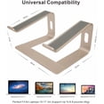 thumbnail image 3 of Laptop Stand, Ergonomic Aluminum Laptop Mount Computer Stand, Detachable Laptop Riser，Notebook Holder Stand Compatible with MacBook Pro/Air HP Samsung Huawei ，All 10-15.6" Laptops(Gold), 3 of 8