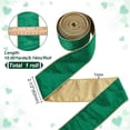 thumbnail image 2 of Green 10 Yards(9.14m) Single Face Velvet Wired Ribbon 2-1/2inch(6.2cm) Wide Green Velvet Christmas Ribbon Trimming Satin Ribbon Rolls Polycotton Ribbon Trim for Tree Wreaths Decor Gift Wrapping, 2 of 7