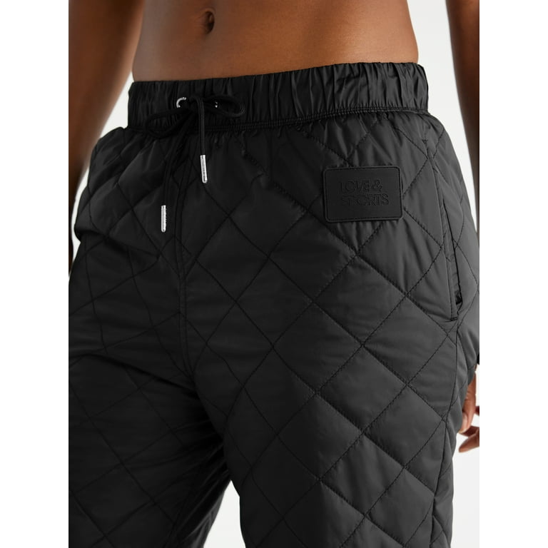 Love Sports Women s Quilted Jogger Pants 27 Inseam Sizes XS