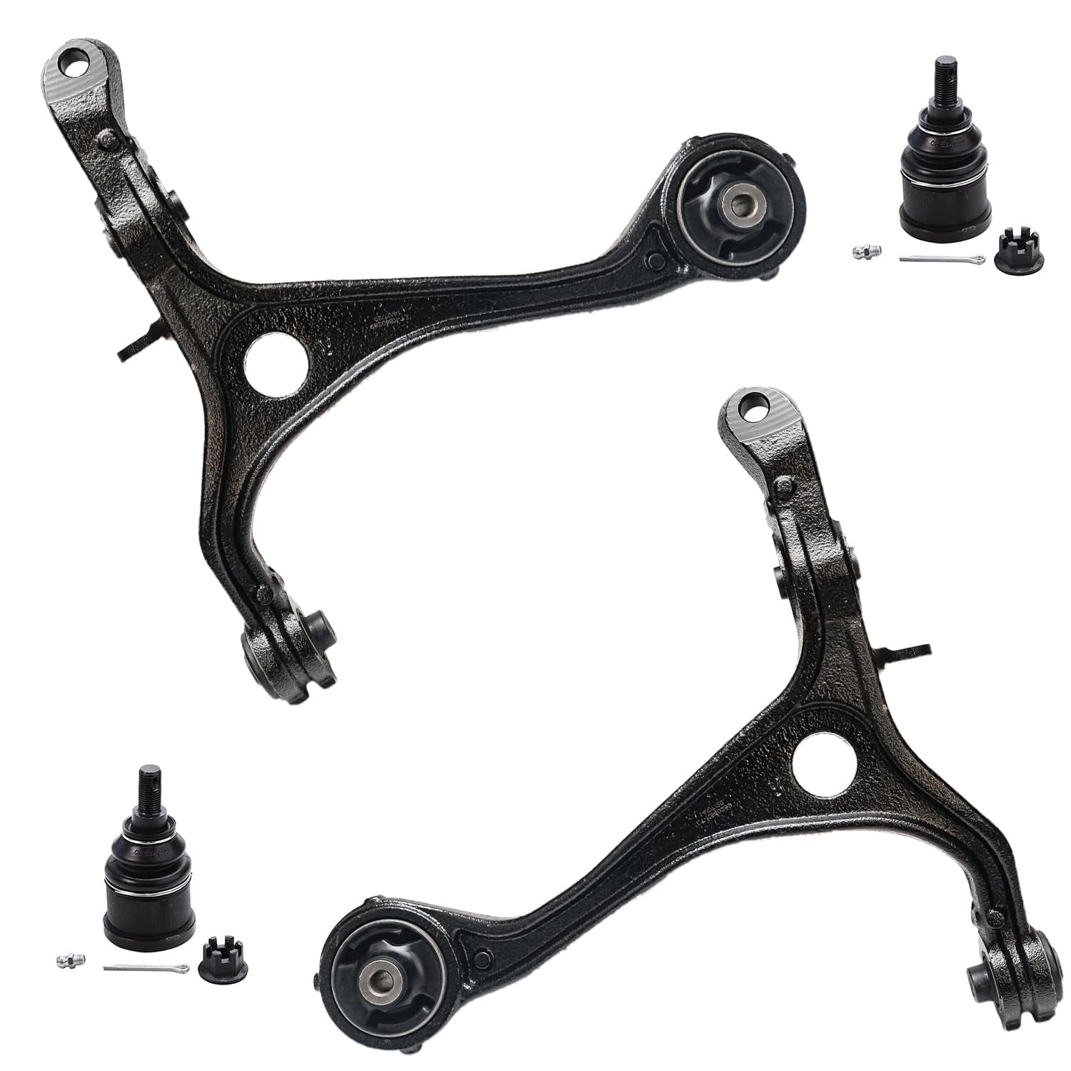 Detroit Axle - Front 16pc Suspension Kit for 2003-2007 Honda Accord 2004-2008 Acura TSX, 4 Control Arms 2 Lower Ball Joints 4 Tie Rods 2 Boots 4 Front Rear Sway Bars Replacement