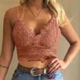thumbnail image 2 of Fesfesfes Women Vest Crop Wireless Bras Lingerie Sexy V-Neck Hollow Lace Underwear Camisole Summer Tank Tops with Built in Bras, 2 of 7
