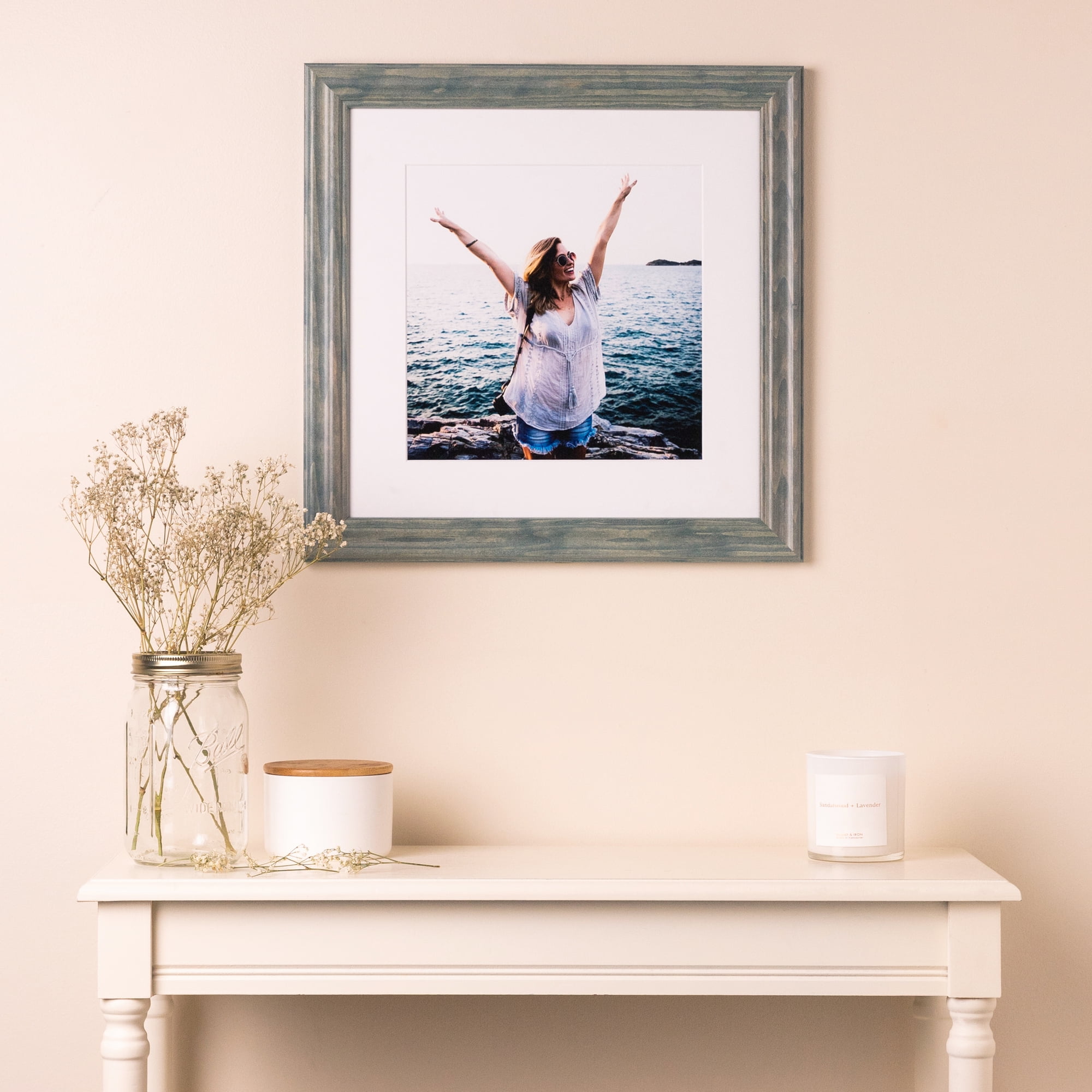 ArtToFrames 18" x 24" Green Picture Frame, 18x24 inch Green Wood Poster Frame (WOM-4442), 1 Pack