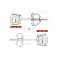 thumbnail image 2 of 14K Yellow Gold Round Cubic Zirconia Stud Earrings 1.25 CT. TW., 2 of 6