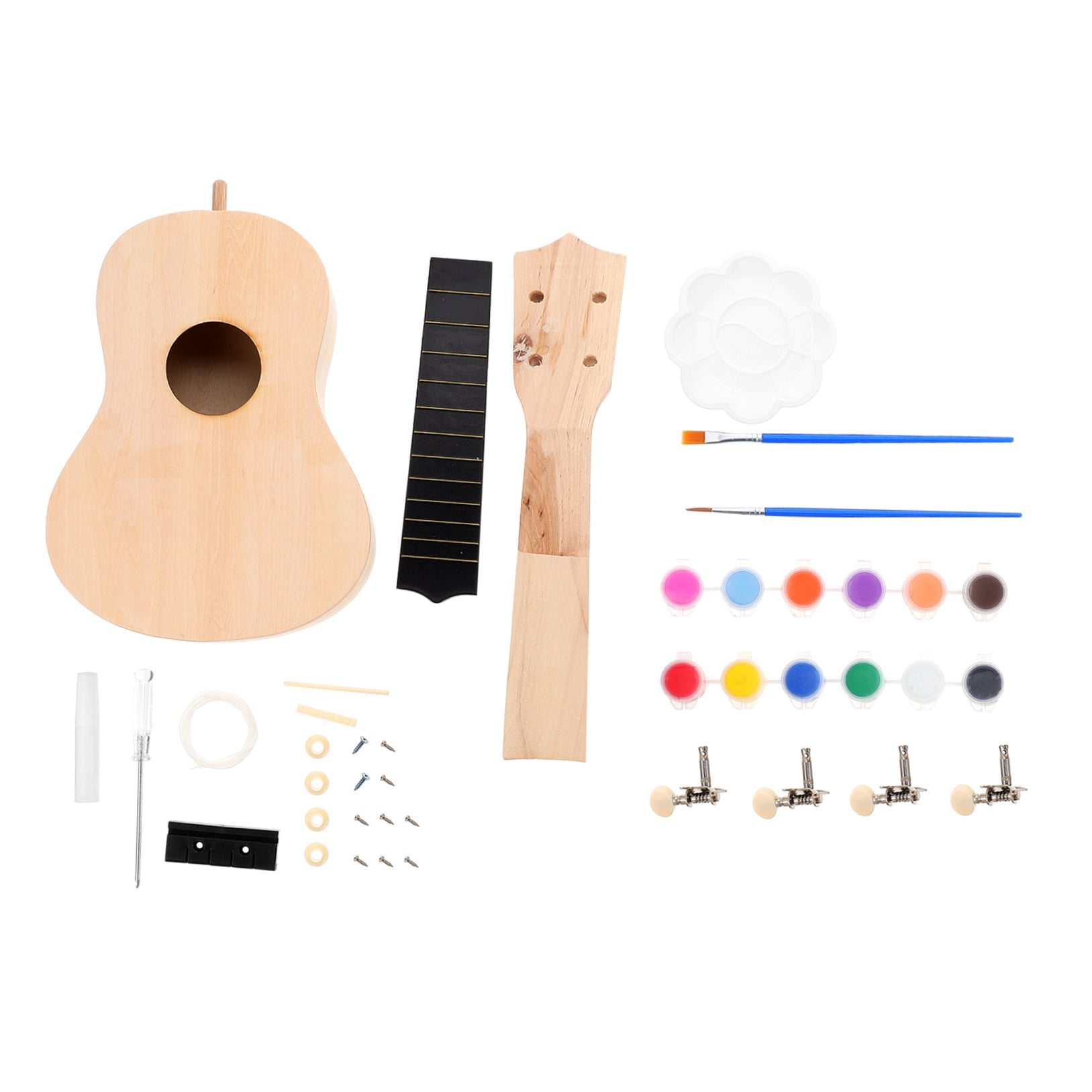 ULTNICE DIY Ukulele Making Kit with Synthetic Material Assorted Color for Kids and Family 1 Set