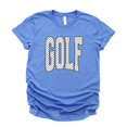 thumbnail image 4 of Polka dot Golf Graphic T-Shirt for Girls and Women - Cute Golf Lover Outfit Heather Blue Shirt Adult Small, 4 of 6