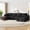 Black, variant on ChVans 110" L-Shaped Sectional Sofa with Convertible Left/Right Ottoman, Boneless Sofa with Oversized Chaise & Layered Cushion, Upholstered Couches for Living Room Bedroom, No Assembly