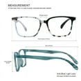 thumbnail image 4 of LAMBBAA Blue Light Blocking Glasses 3 Pack Square Frame Computer Gaming Reading Glasses Men Women Anti Eyestrain & Glare UV Filter(Marble+Black White+Slateblue), 4 of 5