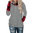 thumbnail image 1 of Blouse Femme Multiple Tailles Aguichant Fluide Nature avec Poche Imprimée Manches Longues 100 % Polyester (Gris, P), 1 of 4