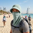 thumbnail image 6 of IAJFHAFS 3 In 1 Summer Cooling Balaclava Breathable Sun Protection Hood with Neck Guard & Face Mask Outdoor Cycling Sun Hats for Women Men Light Green, 6 of 7