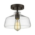 thumbnail image 2 of CHLOE Dickens Industrial 1 Light Bronze Semi-flush Ceiling Fixture 9" Shade, 2 of 5