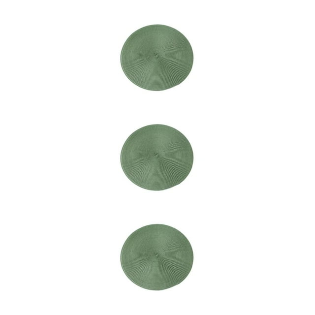 relayinert Tapis de Table pour Chaque Occasion Application Grand et Durabilité Robuste Napperons Ronds Napperons Inodore Moderne Simple Vert Ensemble de 3