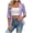 Purple, variant on Women's Hollow Eyelet Cardigan Lapel 3/4 Sleeve Open Front Loose Shrug Lightweight Business Casual Jacket Spring Fall office Tops White