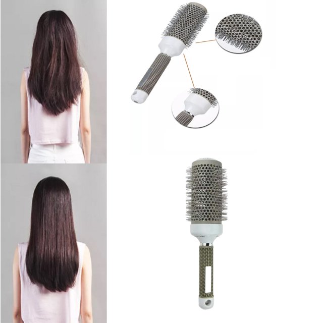 Ceramic Roller Comb Curly Heat Conduction Air Cylinder Aluminum Tube Roller Comb Styling Hair Comb