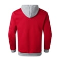 thumbnail image 4 of Men's Color Block Hoodie Pullover Winter Warm Comfortable Thread Drawstring Casual Sweatshirt for Autumn Outdoor, 4 of 8