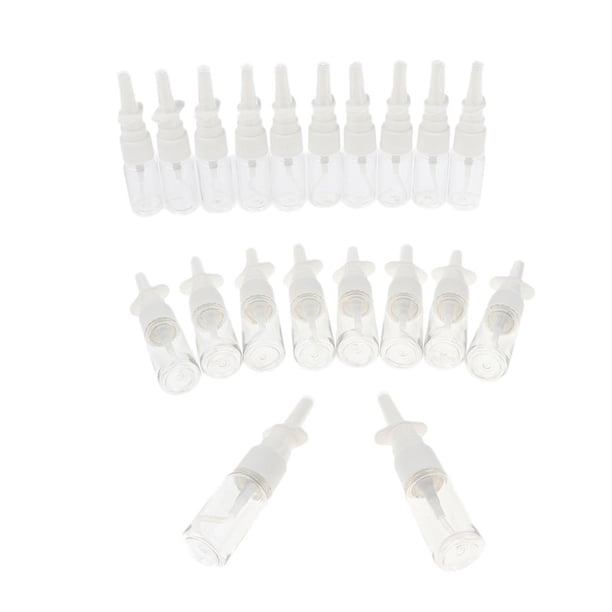 20 paquetes de botellas de spray nasal de plástico contenedor de almacenamiento de maquillaje cosmético 10 ml 10ml Yuyangstore Botella de spray nasal vacía