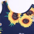 thumbnail image 5 of snowsong Summer Dress,Sundresses for Women Women Sleeveless Sunflower Print Summer Beach A Line Casual Dress Party Dress Beach Dress,Vacation Dresses,Hawaiian Dresses Navy Dress XL, 5 of 7