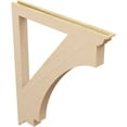 thumbnail image 5 of Ekena Millwork 3 1/2"W x 40"D x 48"H Imperial Traditional Rough Cedar Woodgrain TimberThane Bracket, Primed Tan, 5 of 6