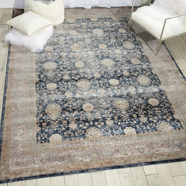 Kathy Ireland Malta Navy Area Rug By Nourison 99446375919 Kathy Ireland Malta Navy Area Rug By
