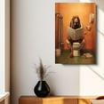 thumbnail image 4 of Bavarian Mountain Scent Hound Dog Canvas Wall Art for Bedroom Living Room Home Decor,Funny Dog Canvas Sitting on The Toilet Animal Pattern Office Artworks, modern wall decor, Ready to Hang, 4 of 6