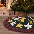 thumbnail image 5 of Sigee Lilies Flowers for Christmas Decoration Tree Skirt Christmas Plaid Tree Skirt,Christmas home decor Holiday Tree Skirt Fits TChristmas Tree-36", 5 of 6