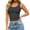 Grey, variant on Cropped Tank Tops for Women Summer Scoop Neck Ribbed Plain Sleeveless Shirt Y2k Slim Fitted Basic Tanks