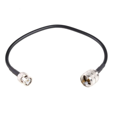 Yammee UHF PL259 Male to BNC Male RG58 Low Loss Cable 30cm Antenna Extension Wireless Aerial RF Coaxial Cable Converter