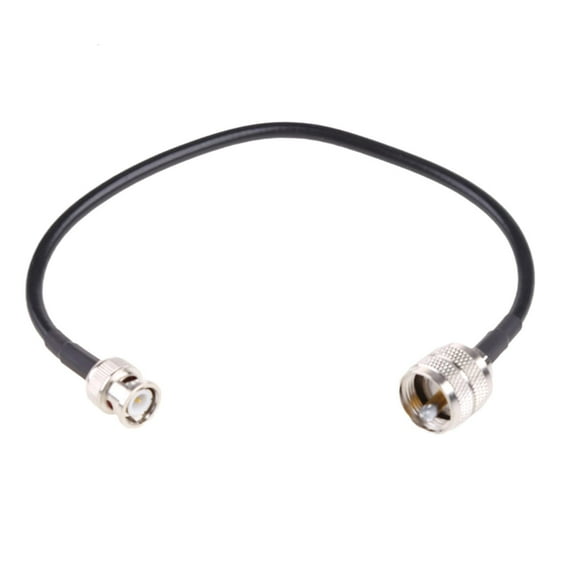 Yammee UHF PL259 Male to BNC Male RG58 Low Loss Cable 30cm Antenna Extension Wireless Aerial RF Coaxial Cable Converter