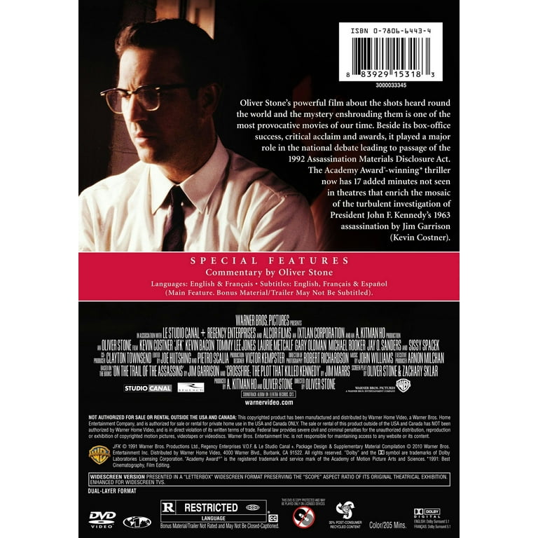 洋画・外国映画 the first year DVD Warner Home Video: JFK (DVD) - Oliver Stone's Controversial Drama