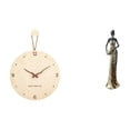 thumbnail image 1 of Reloj De Pared Minimalista Moderno De Madera Nórdica Y Figura Africana, Estatua De Dama Tribal, Artesanía Vintage, Escultura Decorativa Para Dormitorio, Oficina, Decoración Del Hogar., 1 of 8