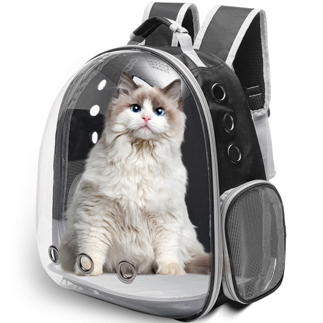 Mochila transportadora transparente para gato Vivicreate, grande, para 9 kg