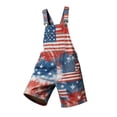 thumbnail image 4 of CAIVO Girls Boys Independence Day Print Denim Overalls Adjustable Strap Shorts Patriotic Summer Casual Pants Overalls Shorts Pocket Adjustable Strap Romper Clothes 1776-2026, 4 of 4