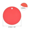thumbnail image 2 of Unique Bargains Étiquettes Rondes en Plastique de 1,95 Po, Résistantes aux Déchirures, Imperméables, Étiquettes de Prix avec Cravate, Rouge, 50 Pcs, 2 of 5