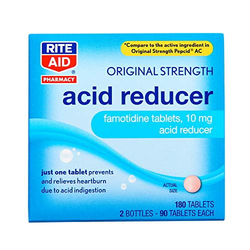 Rite Aid Acid Reducer, Original Strength Famotidine Tablets, 10 mg 2